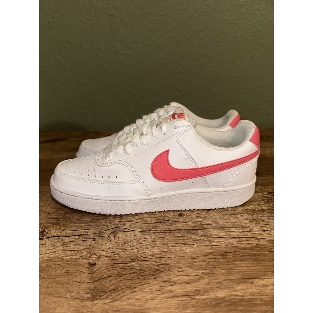 Nike COURT VISION LOW Women's White Coral DR9885-101 Athletic Sneaker Size 8 - Picture 4 of 8